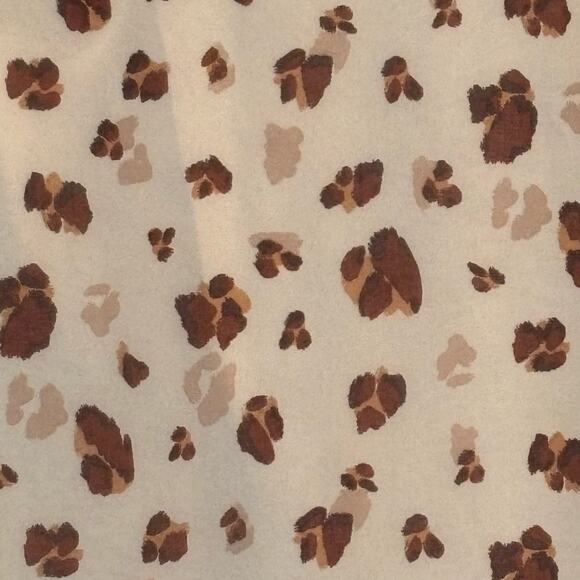 1 State Animal Print Blouse Top Ruffle Sz L Sleeve Cold Shoulder - Picture 9 of 10